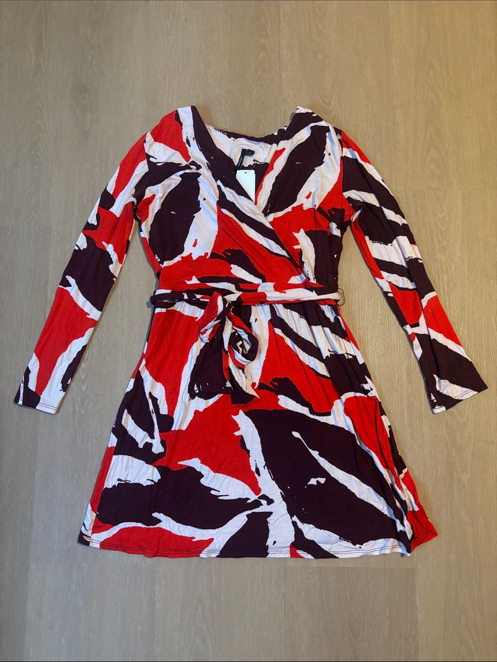 NWT Campaigne Bold Colorful Long Sleeve Dress size Large